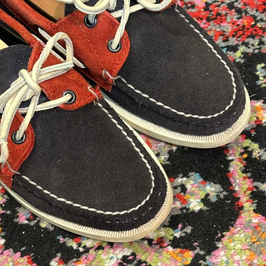 Euc Rancourt & Co. X Jack Spade Suede Boat Shoe Usa Red White Blue Maine Usa 6 D — image 8 of 8